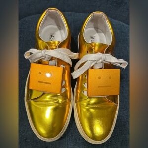 Acne Shiny Gold Women's Sneakers